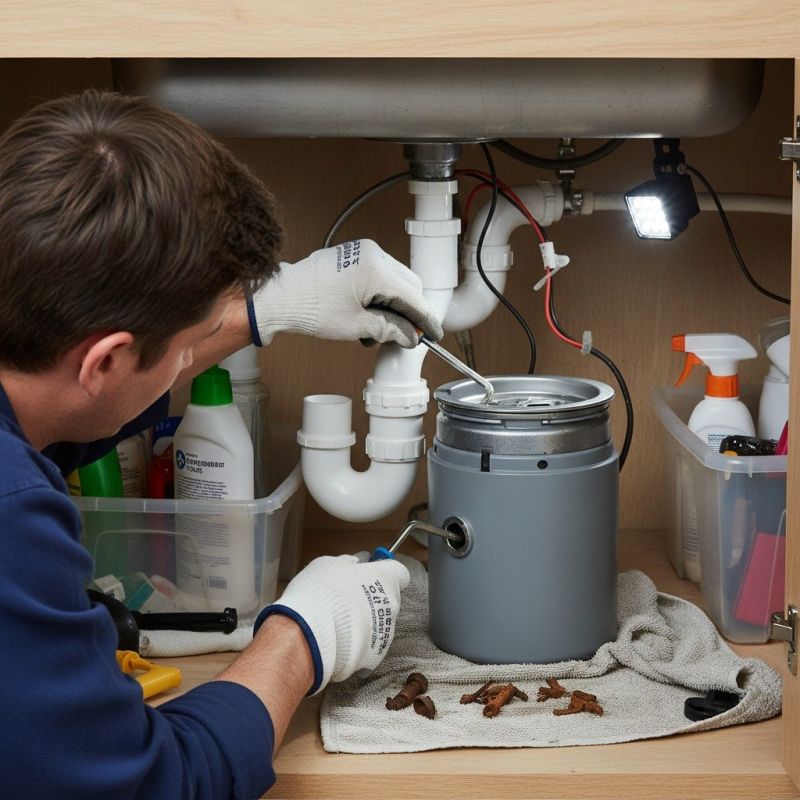 Garbage Disposal Installation detail